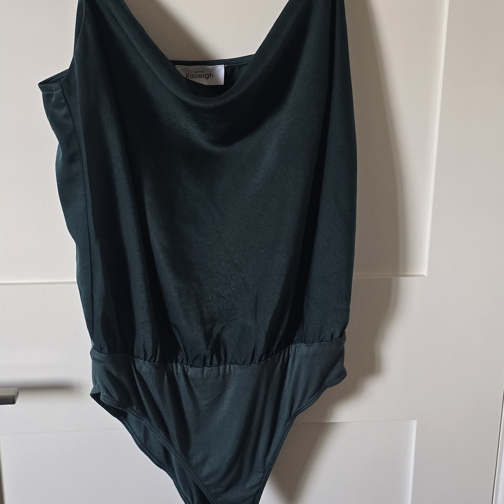 Kaileigh Forest Green One-Piece Bodysuit